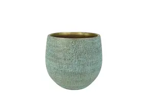 POT RYAN SHINY BLUE D22 H20