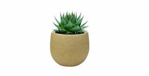 Pot Ryan Shiny Sand Bruin - H 13 x D 15 cm - afbeelding 2