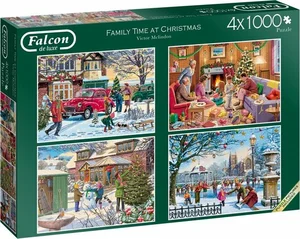 PUZZEL XMS FALCON FAMILY TIME AT CHRISTMAS 4X1000 - afbeelding 4
