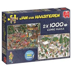 PUZZEL XMS JVH CHRISTMAS GIFTS 2X1000 - afbeelding 2