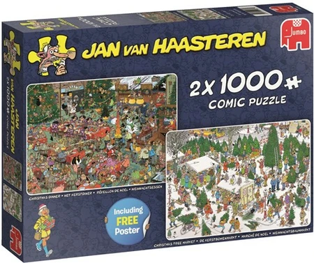 PUZZEL XMS JVH CHRISTMAS GIFTS 2X1000 - afbeelding 3