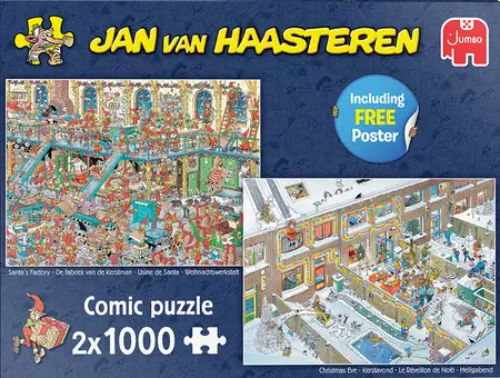 PUZZEL XMS JVH SANTA'S FACTORY & CHRISTMAS EVE 2X1000
