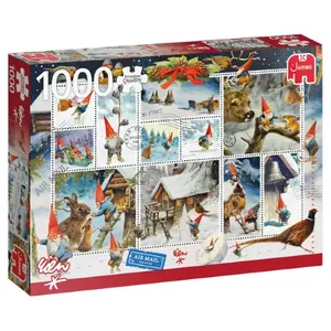 PUZZEL XMS RIEN POORTVLIET KERST MET DE KABOUTERS 1000