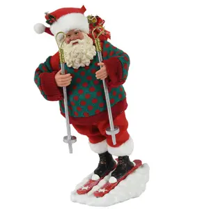 SANTA PLY SKIING SANTA L18W16H30CM RED/COLOUR(S)