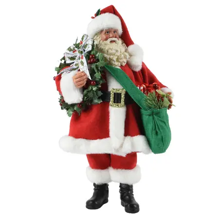 SANTA PLY STANDING SANTA WREATH L11W15H28CM RED/COLOUR(S)