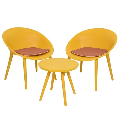 SET MARBELLA L67H78,5CM YELLOW - afbeelding 2