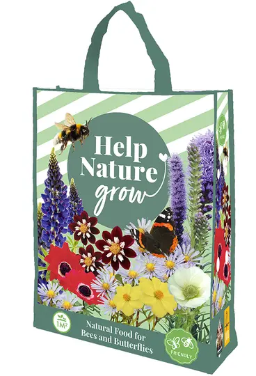 Shopping Bag Bees & Butterflies - Help Nature Grow