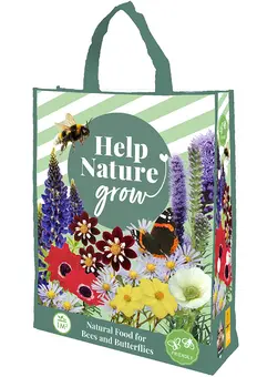 Shopping Bag - Bees & Butterflies - Help Nature Grow