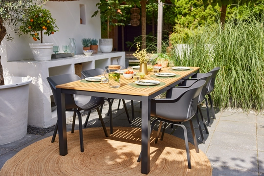 Sonata Tuintafel - 220x100cm - Teakhouten blad - afbeelding 2