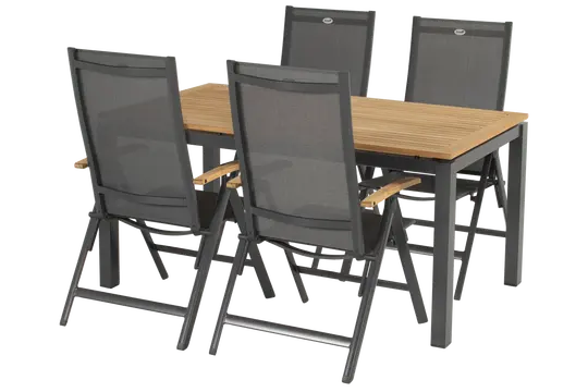 Sonata Tuintafel - 160x90cm - Teakhouten blad - afbeelding 3