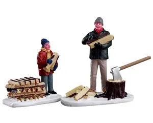 STACKING FIREWOOD S/2