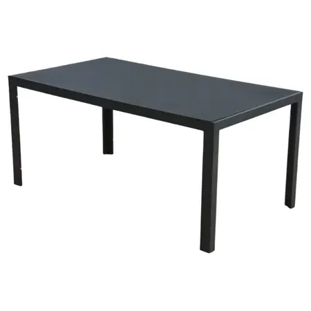 TAFEL ALU/GLAS TIANJAR 160X90X75CM - afbeelding 1