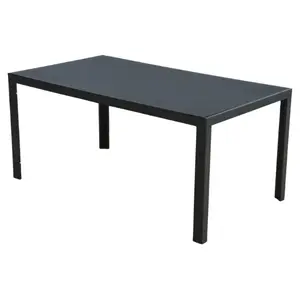 TAFEL ALU/GLAS TIANJAR 160X90X75CM - afbeelding 1
