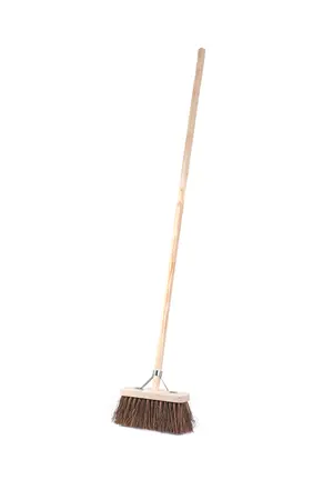 TALEN TOOLS – BEZEM – NATUURVEZEL – 30 CM – HOUTEN STEEL – 140 CM - afbeelding 1