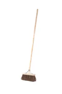 TALEN TOOLS – BEZEM – NATUURVEZEL – 30 CM – HOUTEN STEEL – 140 CM - afbeelding 1