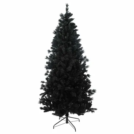 Teddy Black Flocked Hinged - D107/H210cm