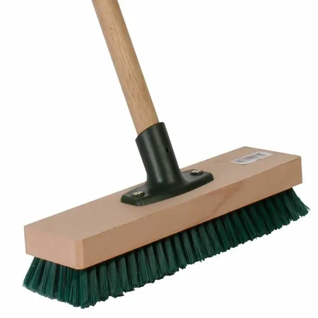 TEGELBEZEM – MOSBEZEM – HOUTEN STEEL – 120 CM - 28 CM