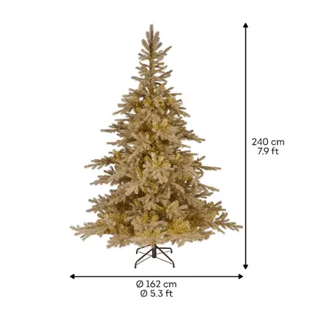 TIFFANY FIR GLITTER BRANCHE D162H240CM GOLD - afbeelding 4
