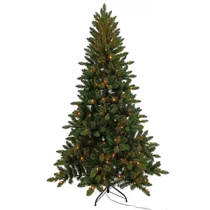 TREE DANBY W/LIGHTS 124X124X210CM GREEN