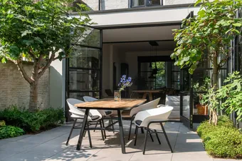 Tuintafel Tubb - Houten blad - Teak kleur - afbeelding 5