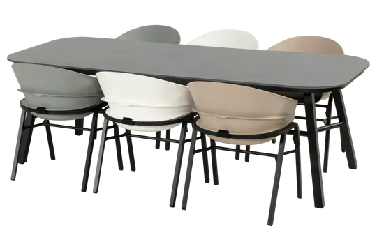 Tuintafel Tubb - Keramisch Blad - Zwart - afbeelding 2