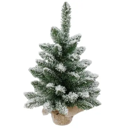 Whistler White Flocked Table Tree - D23/H30cm - afbeelding 1