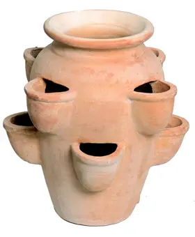 Whitewash Strawberry Pot - 8 cups