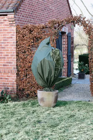 WINTERAFDEKHOES MET RITS GROEN Ø150CMX2M 70 G/M²