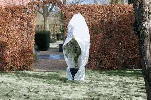 WINTERAFDEKHOES MET RITS WIT Ø250CMX3M 70 G/M²