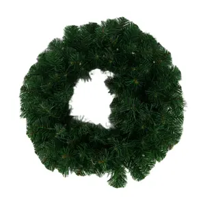 WREATH ARTIFICIAL W/LIGHTS 38X38X10CM GREEN