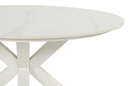 Xander Ronde Tuintafel 120x75 cm - Wit marmer keramisch blad - afbeelding 6
