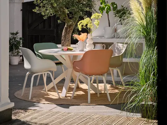 Xander Ronde Tuintafel 120x75 cm - Wit marmer keramisch blad - afbeelding 4